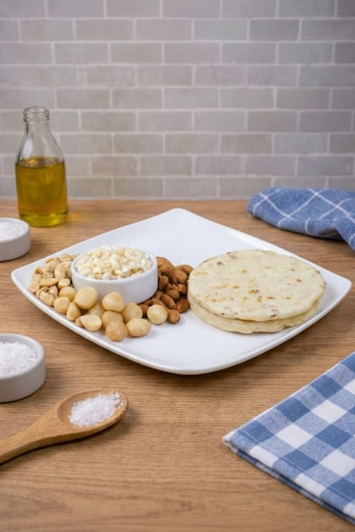 AREPAS CON MACADAMIA, ALMENDRAS, MANI - Paquete x 6