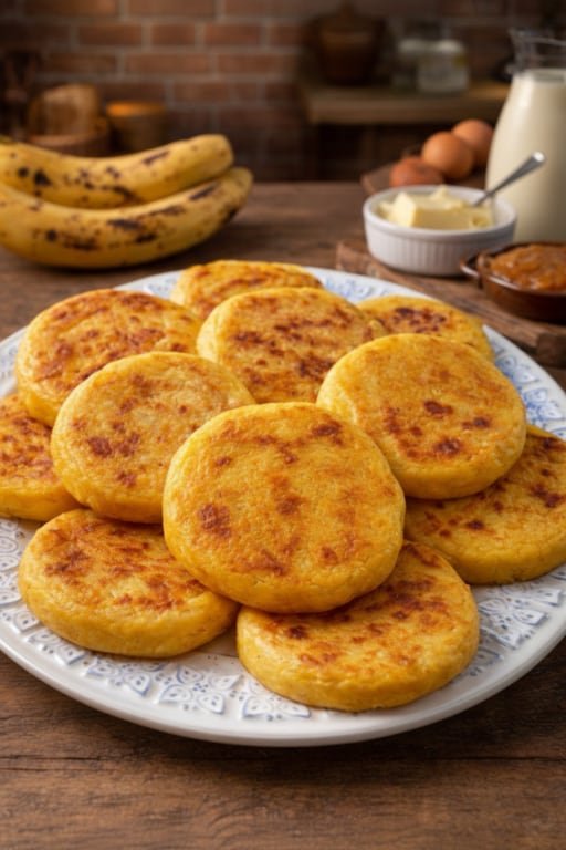 AREPAS DE PLATANO MADURO Y QUESO CAMPESINO - Paquete x 6 Unds